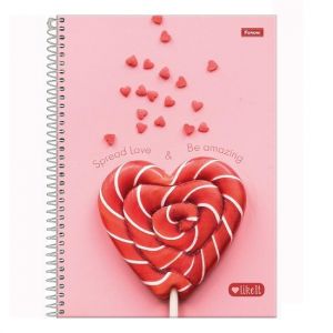 Caderno Espiral Universitário (Grande) 15 Matérias 240 Folhas Capa Dura Like It 309358 Foroni - Envio de Capas Conforme Disponibilidade do Estoque