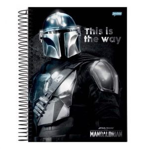 Caderno Espiral Universitário (Grande) 15 Matérias 240 Folhas Capa Dura Star Wars Jandaia - Envio de Capas Conforme Disponibilidade do Estoque