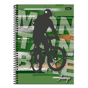 Caderno Espiral Universitário (Grande) 15 Matérias 300 Folhas Capa Dura Jump 3080039 Foroni - Envio de Capas Conforme Disponibilidade do Estoque