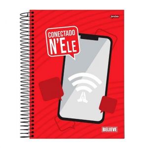 Caderno Espiral Universitário (Grande) 20 Matérias 320 Folhas Capa Dura Believe Jandaia - Envio de Capas Conforme Disponibilidade do Estoque