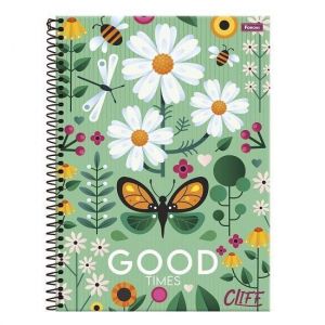 Caderno Espiral Universitário (Grande) 20 Matérias 320 Folhas Capa Dura Cliff Feminino 3066842 Foroni - Envio de Capas Conforme Disponibilidade do Estoque