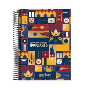 Caderno Espiral Universitário (Grande) 20 Matérias 400 Folhas Capa Dura Harry Potter Jandaia - Envio de Capas Conforme Disponibilidade do Estoque