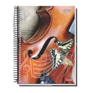 Caderno Espiral Universitário (Grande) 64 Folhas Música Capa Dura Tamoio - Envio de Capas Conforme Disponibilidade do Estoque