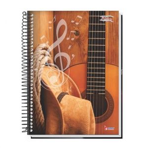 Caderno Espiral Universitário (Grande) 64 Folhas Música Capa Dura Tamoio - Envio de Capas Conforme Disponibilidade do Estoque