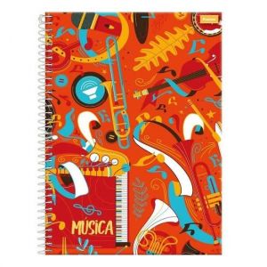 Caderno Espiral Universitário (Grande) 80 Folhas Capa Dura Música 307990 Foroni -  Envio de Capas Conforme Disponibilidade do Estoque