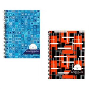 Caderno Espiral Universitário (Grande) 80 Folhas Capa Dura Quadriculado 1 cm 3089095 Foroni - Envio de Capas Conforme Disponibilidade do Estoque