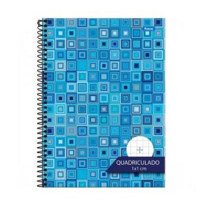 Caderno Espiral Universitário (Grande) 80 Folhas Capa Dura Quadriculado 1 cm 3089095 Foroni - Envio de Capas Conforme Disponibilidade do Estoque