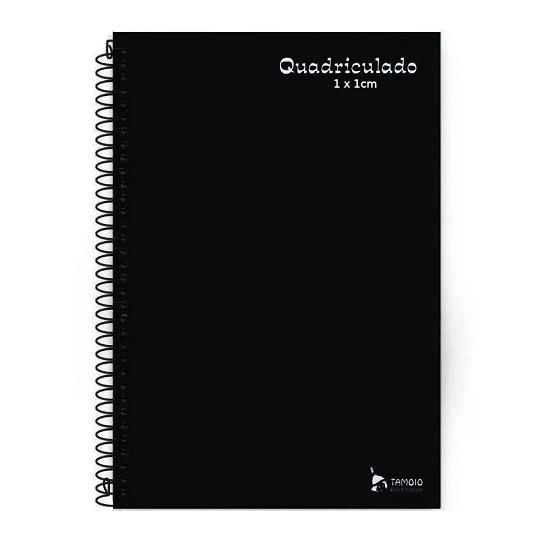 Caderno Espiral Universitário (Grande) 96 Folhas Capa Dura Quadriculado 1cm 2505 Tamoio