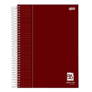 Caderno Espiral Universitário (Grande) 96 Folhas Capa Dura Quadriculado 1cm. Jandaia - Envio de Capas Conforme Disponibilidade do Estoque