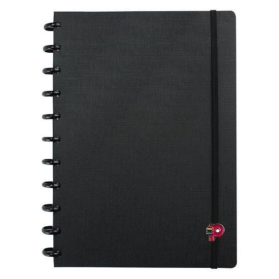 Caderno Grande 80 Folhas All Black Pop Disc