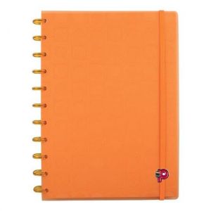 Caderno Grande 80 Folhas Bubble Neon Laranja Pop Disc