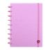 Caderno Médio 80 Folhas Breeze Pastel Rosa Pop Disc