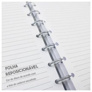 Caderno Médio 80 Folhas Breeze Pastel Rosa Pop Disc