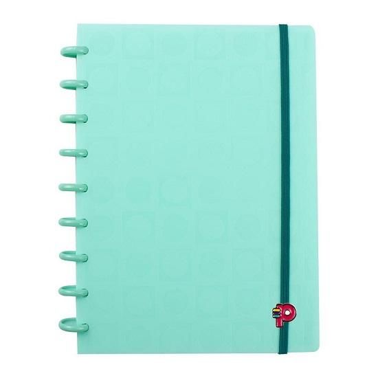 Caderno Médio 80 Folhas Breeze Pastel Verde Pop Disc