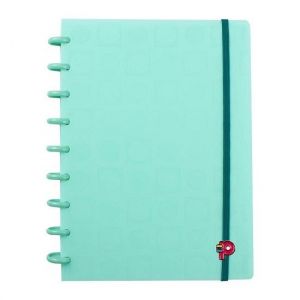 Caderno Médio 80 Folhas Breeze Pastel Verde Pop Disc