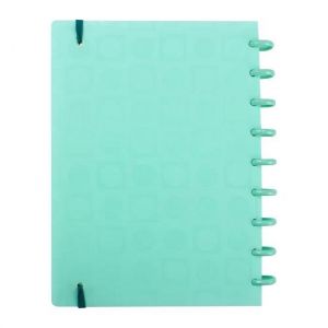 Caderno Médio 80 Folhas Breeze Pastel Verde Pop Disc