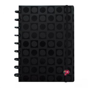 Caderno Médio 80 Folhas Bubble Black Pop Disc