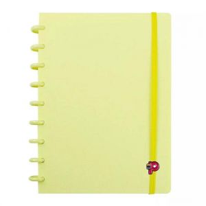 Caderno Médio 80 Folhas Yummy Colors Amarelo Baunilha Pop Disc