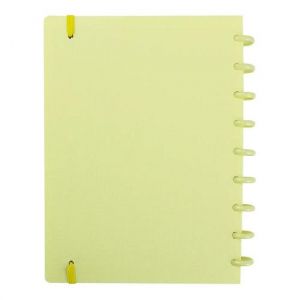 Caderno Médio 80 Folhas Yummy Colors Amarelo Baunilha Pop Disc