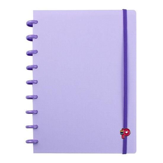 Caderno Médio 80 Folhas Yummy Colors Lilás Marshmallow Pop Disc