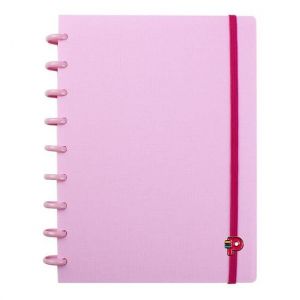 Caderno Médio 80 Folhas Yummy Colors Rosa Chiclete Pop Disc