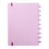 Caderno Médio 80 Folhas Yummy Colors Rosa Chiclete Pop Disc