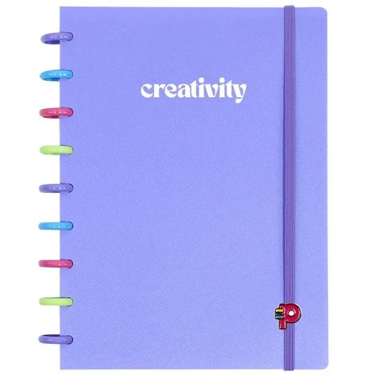 Caderno Médio Colorful Creativity 80 Folhas Pop Disc