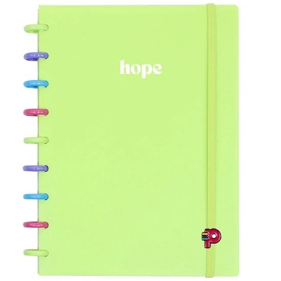 Caderno Médio Colorful Hope 80 Folhas Pop Disc