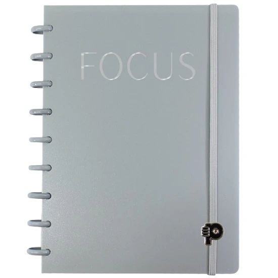 Caderno Médio Focus Silver 80 Folhas Pop Disc