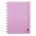 Caderno Grande 80 Folhas Breeze Rosa Pastel Pop Disc