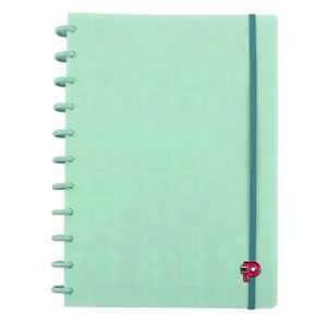 Caderno Grande 80 Folhas Breeze Verde Pastel Pop Disc