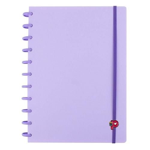 Caderno Grande Yummy Colors Lilás Marshmallow Pop Disc