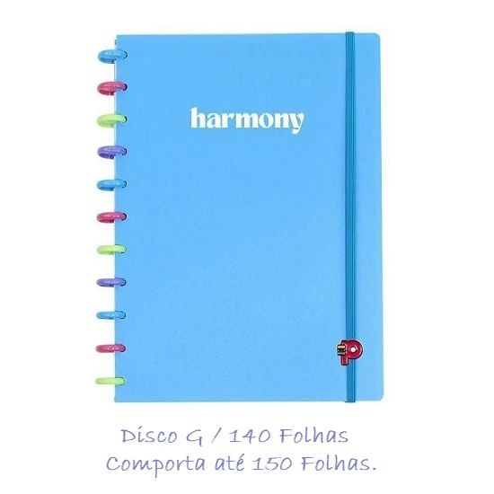 Caderno Universitário (Grande) Colorful Harmony Disco G 140 Folhas Pop Disc