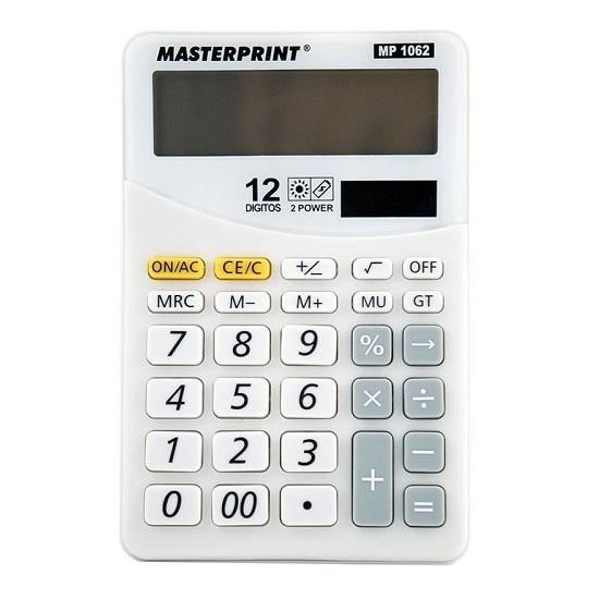 Calculadora Eletrônica 12 Dígitos MP1062 Masterprint