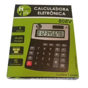 Calculadora Eletrônica 8 Dígitos 808V Home More