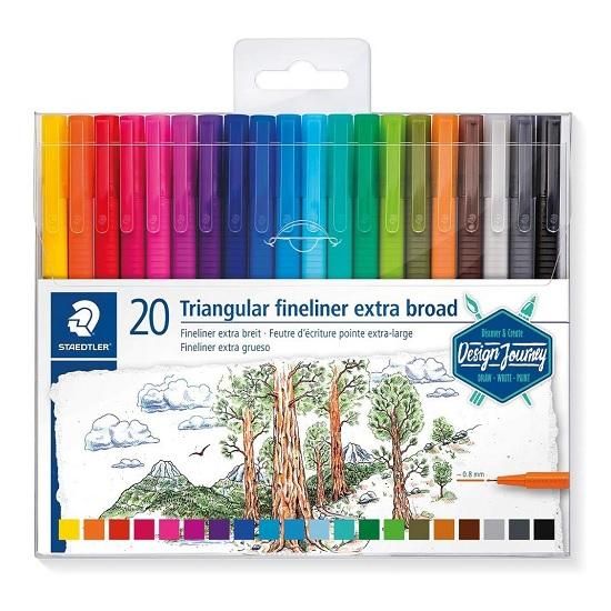 Caneta Broadliner Triplus Com 20 Cores 338TB20C Staedtler