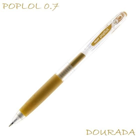 Caneta Esferográfica BL-PL-7 PopLol  0.7 Dourada Pilot