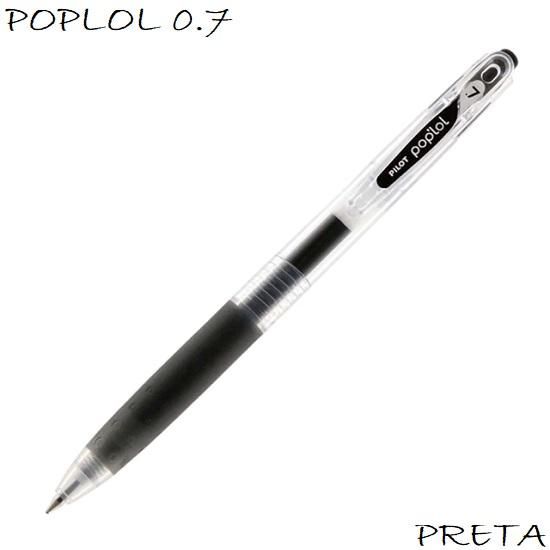 Caneta Esferográfica BL-PL-7 PopLol  0.7 Preta Pilot