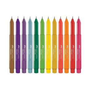 Caneta Fine Pen 12 Cores FPB/ES1ZF Faber Castell