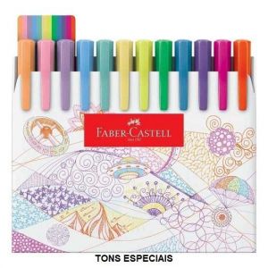 Caneta Fine Pen Colors Com 48 Unidades FPBES48ZF Faber Castell