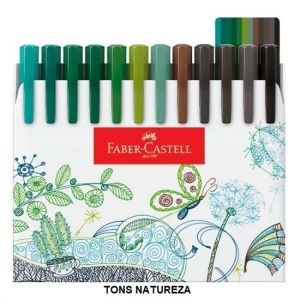 Caneta Fine Pen Colors Com 48 Unidades FPBES48ZF Faber Castell