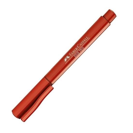 Caneta Fine Pen Vermelho Faber Castell