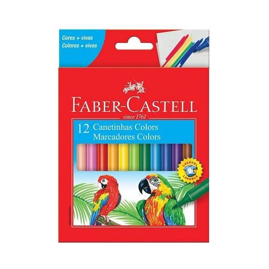 Caneta Hidrográfica 12 Cores Faber Castell