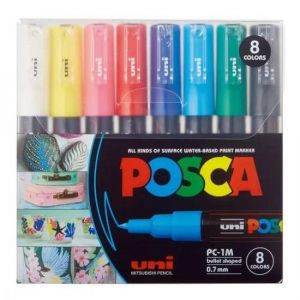 Caneta Posca PC-1M Com 8 Cores Uni