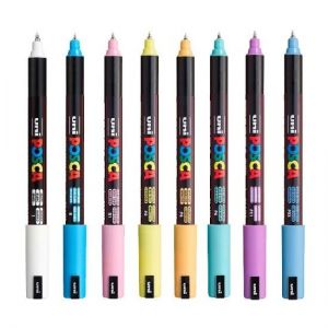 Caneta Posca PC-1MR Com 8 Cores Pastel Uni