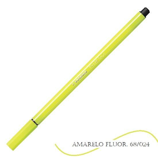 Caneta Stabilo Pen Amarelo Fluorescente 68/024