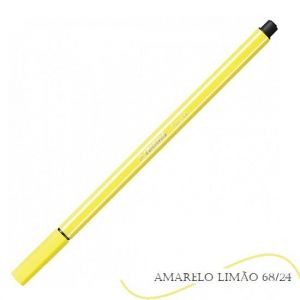 Caneta Stabilo Pen Amarelo Limão 68/24