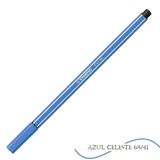 Caneta Stabilo Pen Azul Celeste 68/41