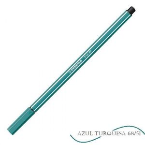 Caneta Stabilo Pen Azul Turquesa 68/51