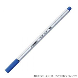 Caneta Stabilo Pen Brush Azul Escuro 568/32